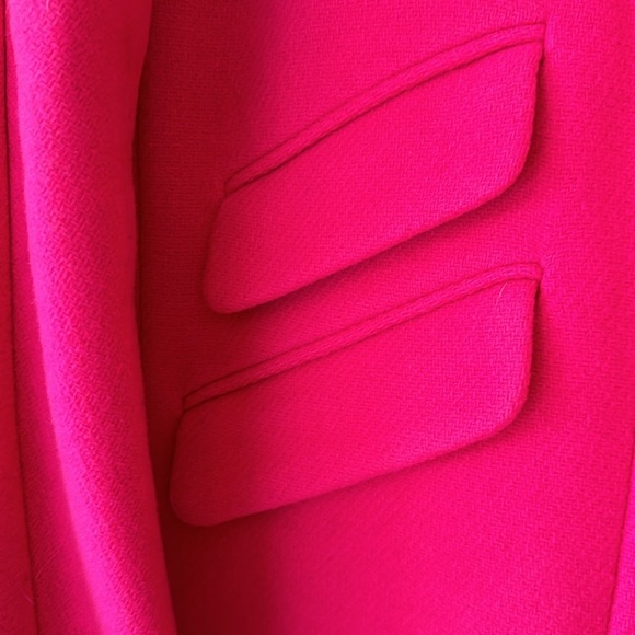 J. Crew Women’s Cocoon coat in Italian stadium-cloth wool blend size 4 Fushia - Picture 4 of 9